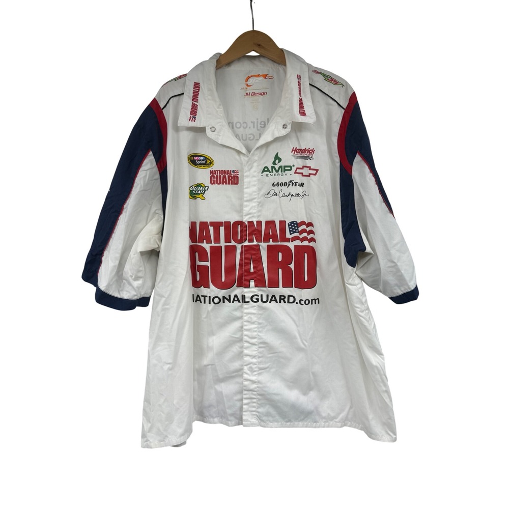 JH Design Dale Earnhardt Jr 88 National Guard Racing Pit Crew Shirt Mens 3XL
